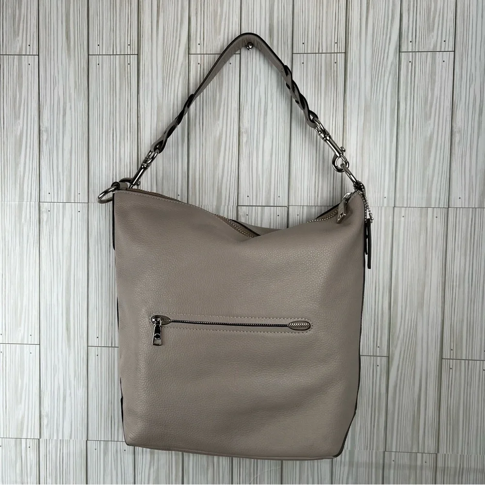 Coach Abby Duffle Chalk Soft Pebbled Leather Shoulder‎ Bag F31507 - Picture 2 of 9